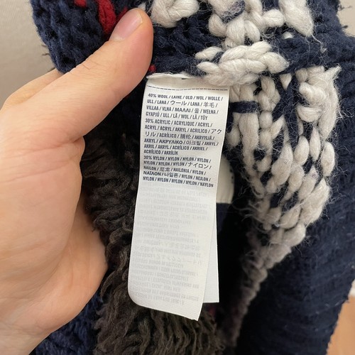 Abercrombie RARE 2000s wool Nordic hand Made cardigan sweater size boys L - Picture 6 of 12