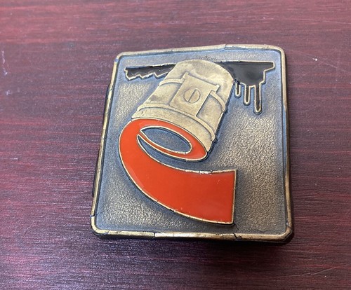 Vintage Steel Mill Enamel Belt Buckle