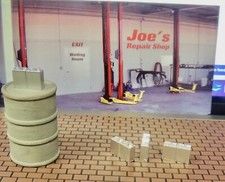Garage Shop Accessories set  10 MINIATURE 1:24 G Scale DIORAMA