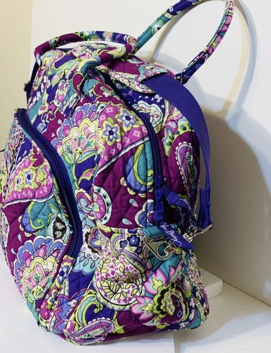 VERA Bradley Large Weekender Travel Duffel Bag Heather Paisley Floral GORGEOUS - Picture 7 of 20