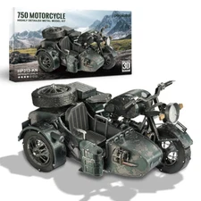 Piececool 3D Model Kits For Adult 750 Motorcycle Metal Model Puzzle Kit Gifts