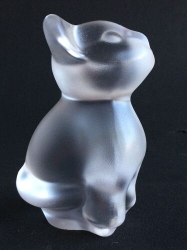 Piccolo gatto vintage "Cristal Sevres France" perfetto acidato 7,5 cm collezione