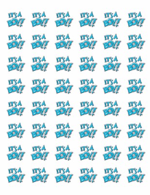 48 ITS A BOY ENVELOPE SEALS LABELS STICKERS 1.2'' ROUND .