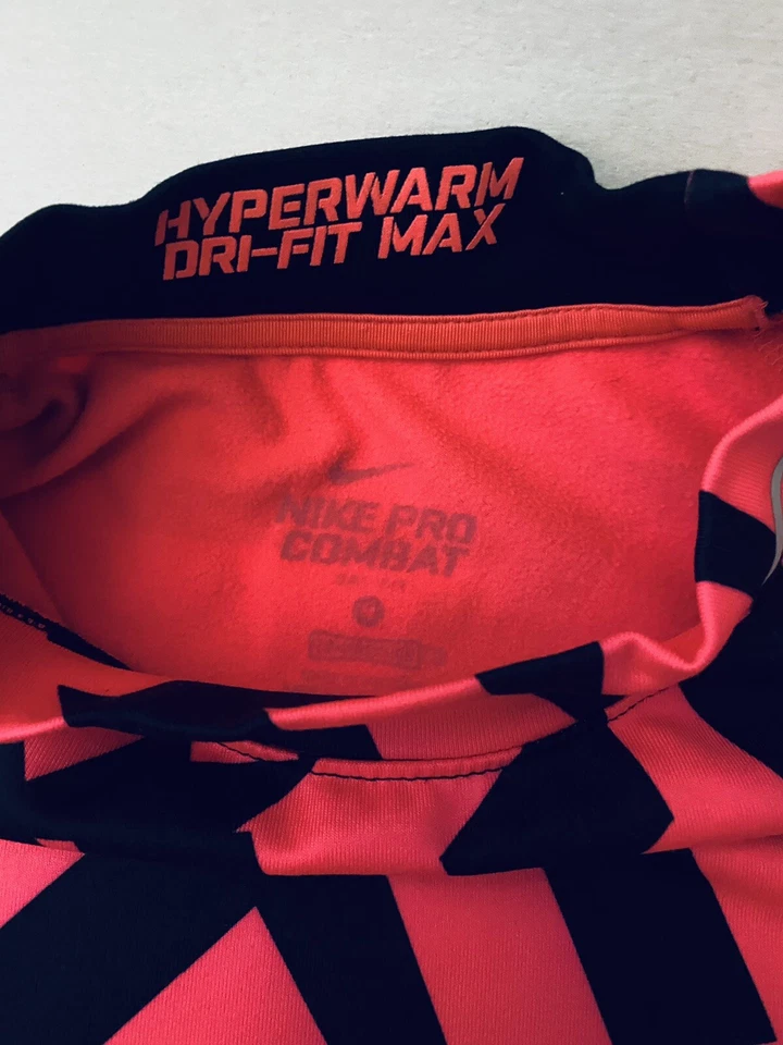 Nike Pro Combat Dri-Fit Compression Top Big Girls/Kids Size Medium Pink Black - Image 2 of 3