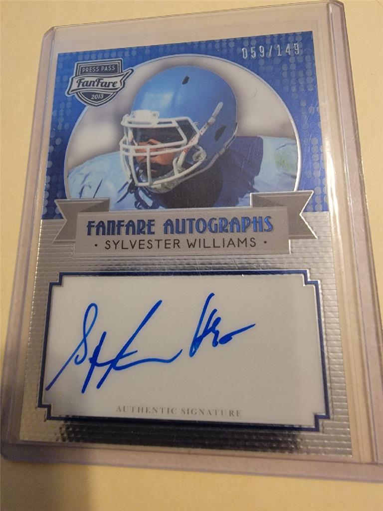 2013 Press Pass FanFare Rookie RC Auto Sylvester Williams UNC #/149
