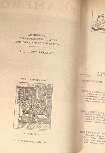 The Decameron by Giovanni Boccaccio - Complete 1950 HC w/ J. M. Rigg Translation - Picture 14 of 16