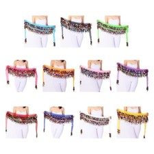 Flashy Belly Dancing Hip Wrap with Fringes Waist Chain Hip Scarf