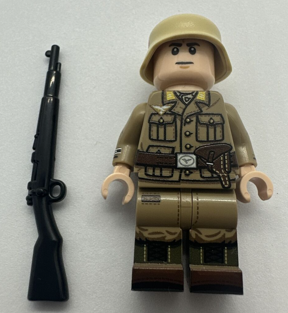 Lego Minifigure WW2 Afrika Korps Luftwaffe German Solider - TMC