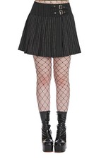 Banned Alternative Mini Wickelrock Black Core Pinstripe Nadelstreifen Faltenrock