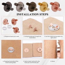 40 Bottoni Magnetici Per Borse 14mm - Chiusure Magnetiche Forti Per Cucito E Pelletteria - Foto 13