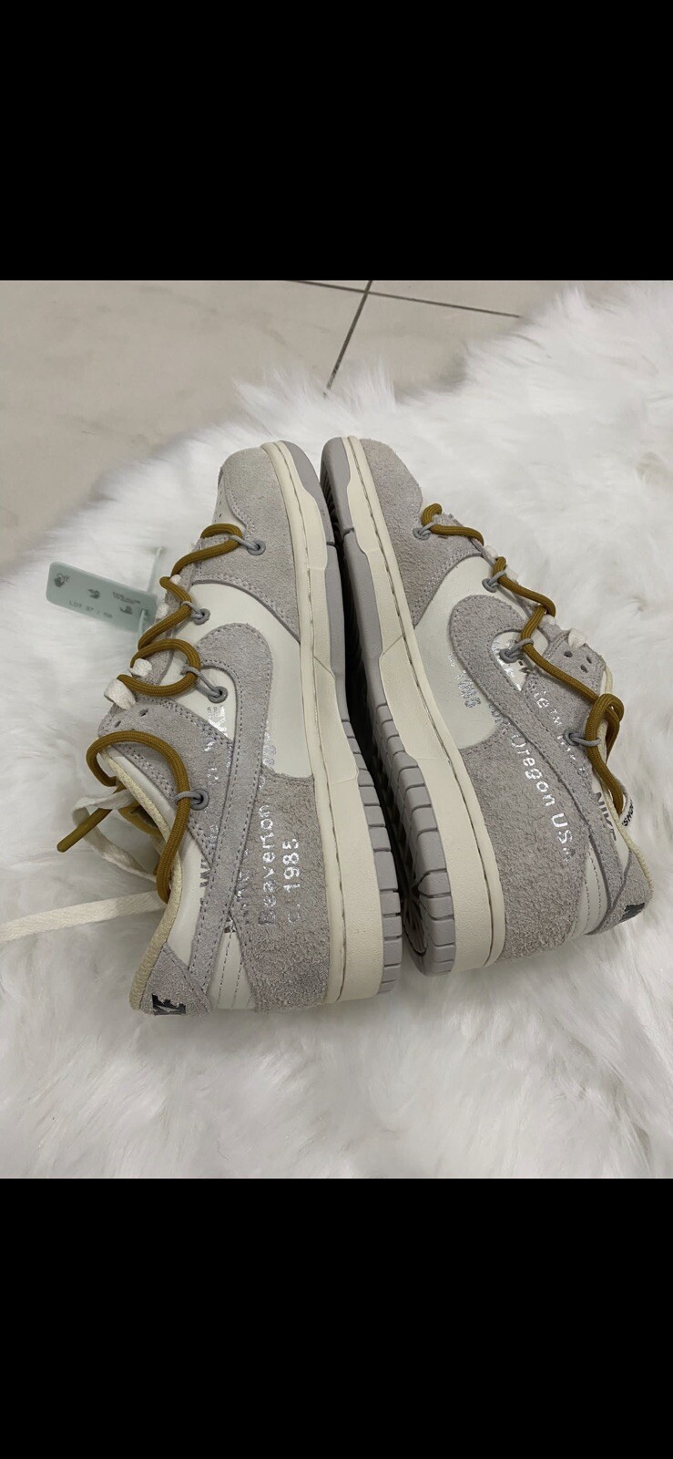 OFF WHITE X NIKE nike dunk low x off white lot 41