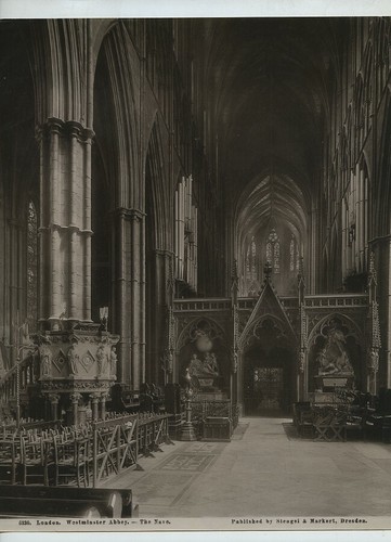 United Kingdom London Westminster abbey the Nave Old Stengel Photo 1897 - Picture 3 of 3