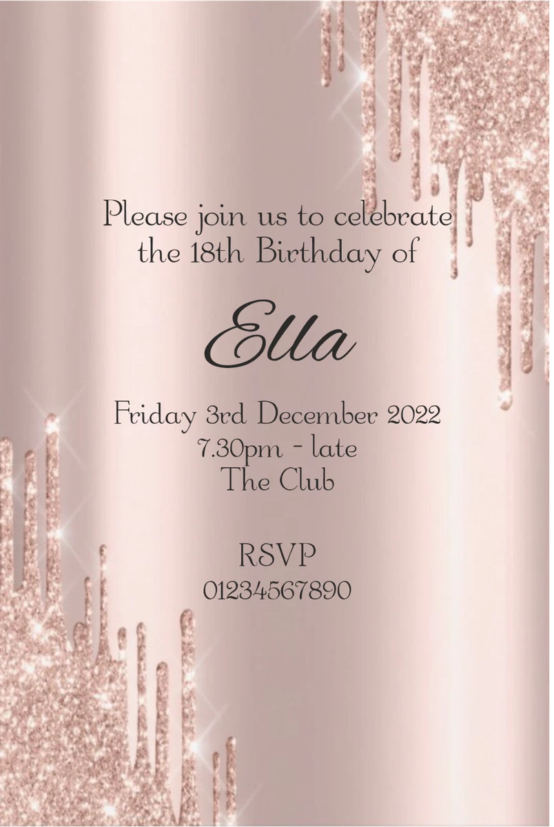 18th birthday deals invitation