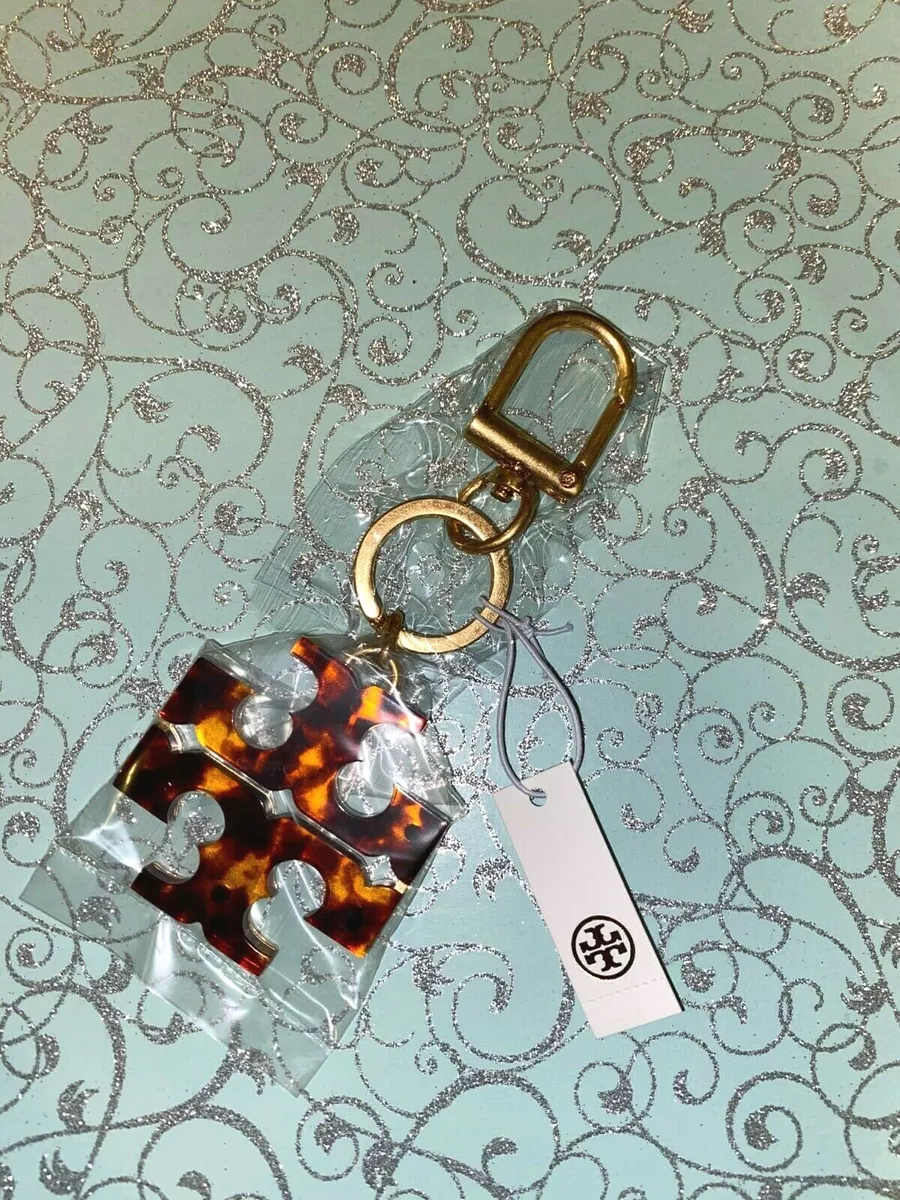 Tortoise monogram shop keychain