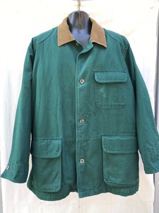 Vintage Eddie Bauer Green Barn Coat Removable Down Plaid Lining