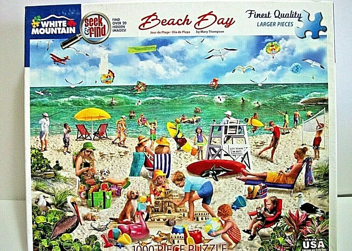 WHITE MOUNTAIN 1000 Piece Seek Find Jigsaw Puzzle