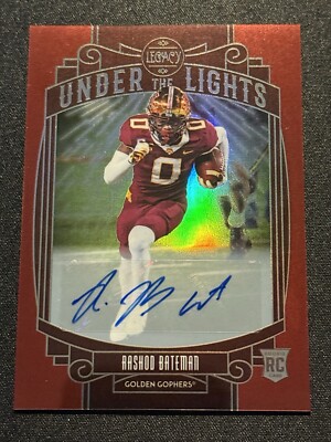 2021 Panini Legacy - Under the Lights Ruby #UL-RB Rashod Bateman Auto /50 (RC)