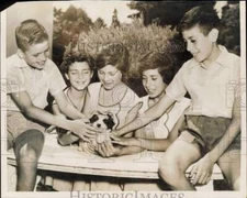 1955 Press Photo Diligenti quints Carlos, Maria E., Maria F., Maria C. & Franco