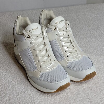 SKECHERS Street LA MILLION Air Up There SNEAKERS in Off White WOMEN’S Size  11 US