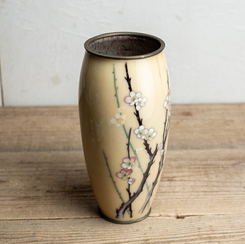Antique Shippo Plum Vase (Showa Period) - Picture 2 of 3