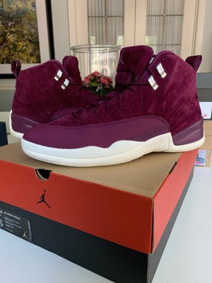 jordan 12 maroon suede