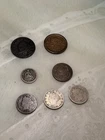 Antique US Coin Lot 2¢ Piece, Indian Head Cent 1888, Seated Liberty , V Nickels