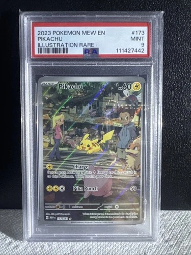 Pikachu IR 173/165 Scarlet & Violet 151 Illustration Rare Holo PSA 9