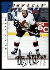 1997-98 Pinnacle Be a Player Autographs AU Magnus Arvedson Auto Ottawa Senators