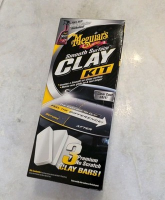 Meguiars 16oz Smooth Surface Clay Kit: Auto Clay Bar for Car Detailing, Removes 