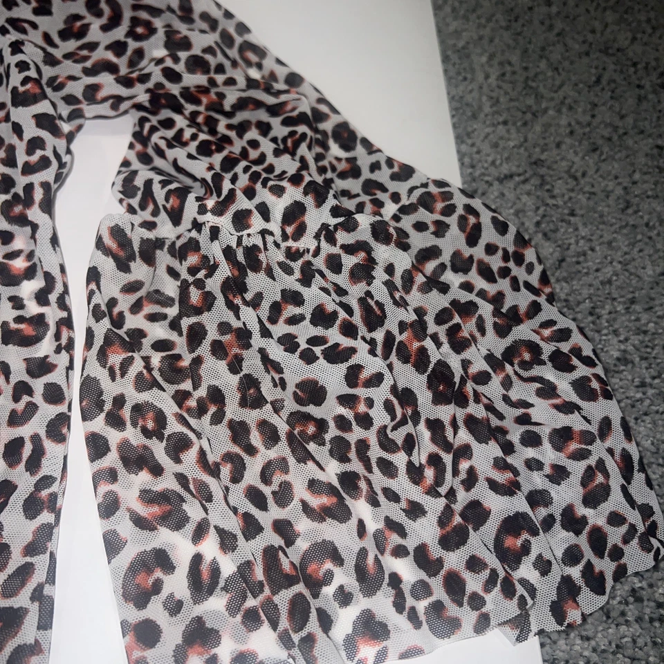 Traje de baño Coco Reef para mujer L estampado animal blanco marrón naranja vestido de encubrimiento nuevo sin etiquetas Foto 4 de 4