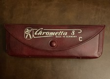 Hohner Chrometta 8 Harmonica Key of C In Case In Great Condition 
