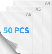 Thermal Laminating Pouches 3 Mil Clear Sheets 50 pcs A4 A5 A6 Compatible