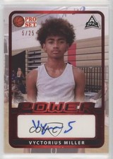 2021 Leaf Pro Set Power Base Red Spectrum Foil 5/25 Vyctorius Miller Auto 0tw4