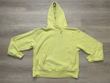 Champion Neon Yellow Reverse Weave Athleisure Active Hoodie Sweatshirt Women  s L
