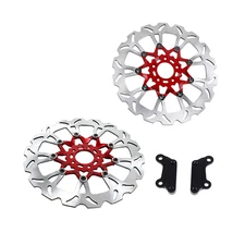 2PCS 14.0" Floating Red Big Front Brake Rotor for Harley 18+Low Rider ST Fat Bob