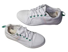 Vionic Beach Stinson Sneakers Canvas Lace Up Comfort Shoes White Size 6.5