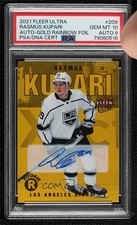 2021 Fleer Ultra Rookies Gold Rainbow Foil 8/10 Rasmus Kupari PSA 10 Auto 0ig2