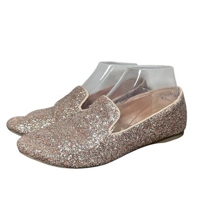 Birdies Starling Disco Ball Glitter Flats Sparkly Loafers Slip On Shoes Women 8