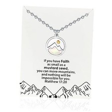 Mustard Seed Necklace - Faith for Women, Jewelry Christian Inspirational Silver