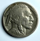 1937 - P  Buffalo Nickel - 5 cent U-Grade Nice Coin