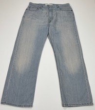 Vintage Levi's 505 Jeans Mens 36x30 Light Wash Blue Denim Straight Leg