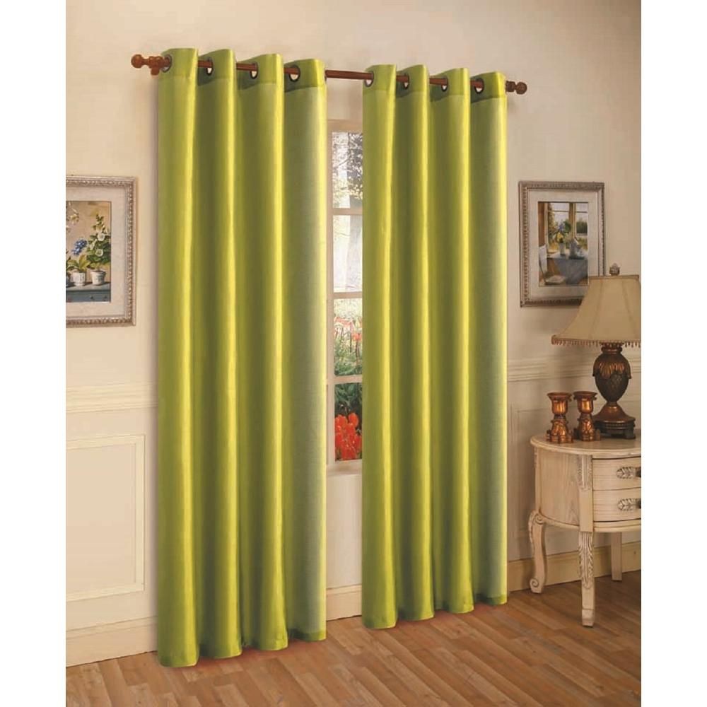 J-V TEXTILES 2 Panels Solid Grommet Faux Silk Window Curtain Drapes Treatment 2490₽