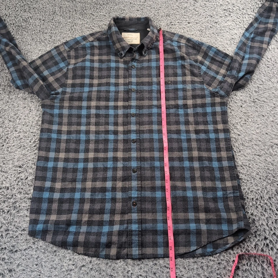 Weatherproof Vintage Shirt Men Large Blue Check Flannel Lumberjack Button Down - Image 4 of 4