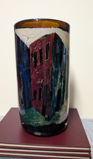 Mid Century Modern Art Glass Vase Made In Canada 12"
