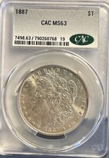 MS 63 Graded 1887 Year Morgan US Dollars (1878-1921) for sale | eBay