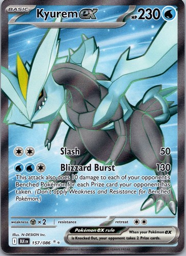 Pokemon Black Bolt Kyurem ex 157/86 NM