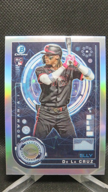 ELLY DE LA CRUZ 2024 BOWMAN CHROME REFRACTOR BOWMAN AI ROOKIE CARD REDS