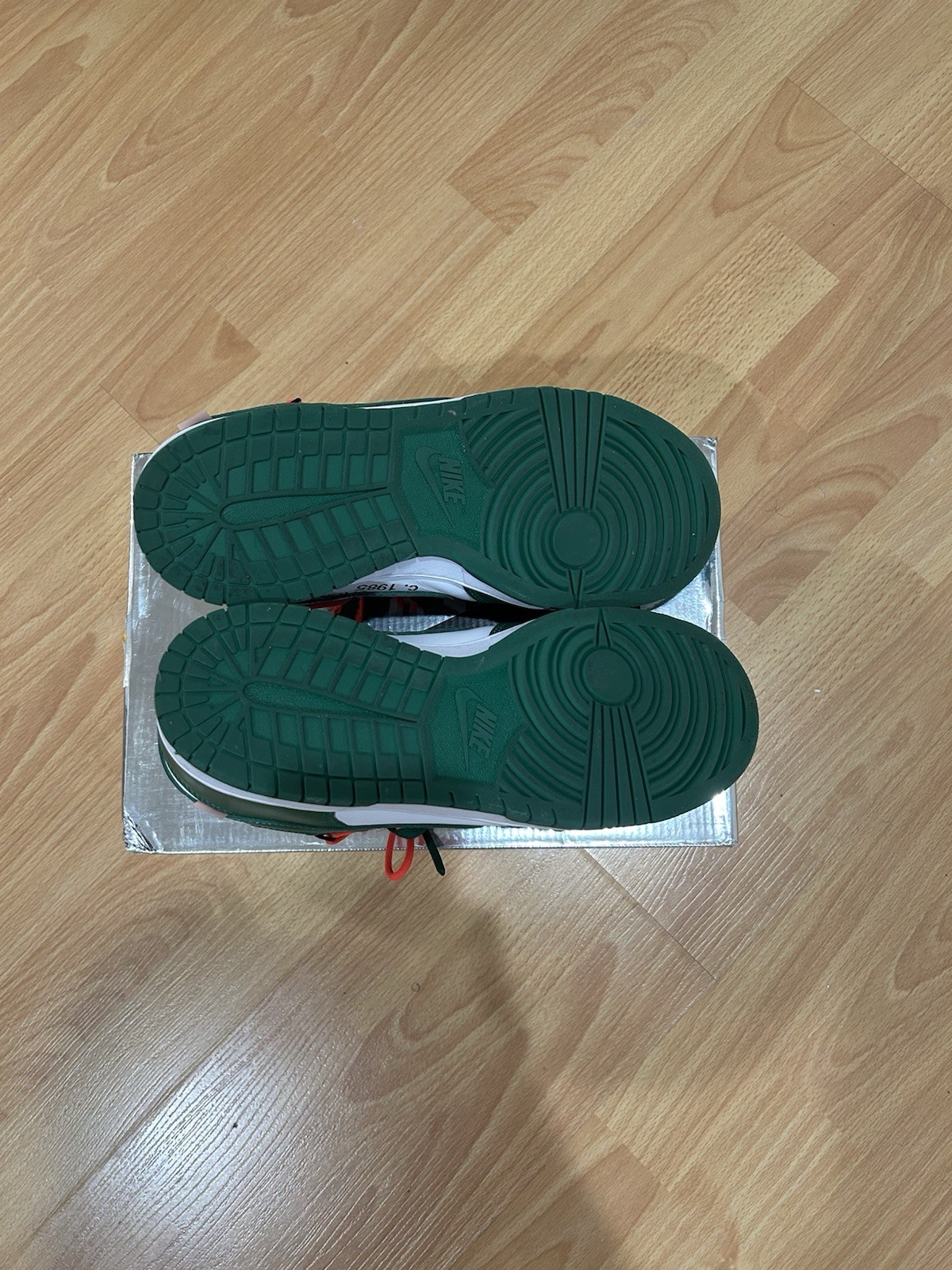 OFF WHITE X NIKE Taglia 10 Nike Dunk Low x OFF WHITE verde pino 2019