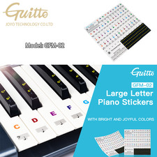 Colorful Piano keyboard Stickers for 88/61/54/49/37 Key Keyboards Transparent