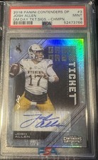 2018 Contenders DP Josh Allen RC Rookie Ticket AUTO One Of One  1/1 🏦 PSA 9